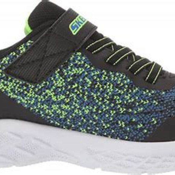 Skechers Size 11 Black and Green Sneakers with Sporty Design - Picture 2 of 5